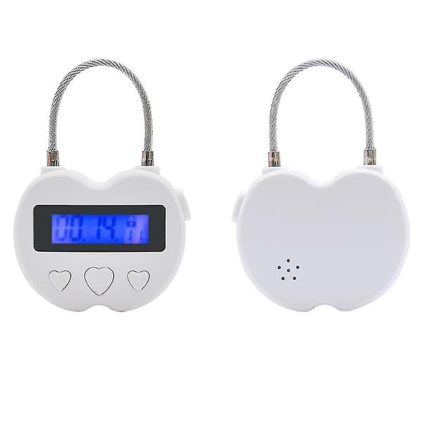 Smart Time Lock LCD Display Tidlås Multifunktionel Elektronisk Timer, Vandafvisende USB Genopladelig Midlertidig Timer Hængeslås