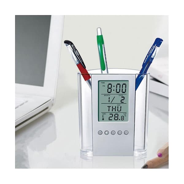 Evighetskalender Penna Klocka Elektronisk Penna Klocka Cylinder Elektronisk Väckarklocka