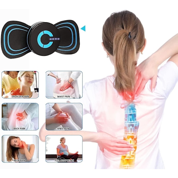 Microcurrent Ems Mini Massasjepute, Trådløs Bærbar Cervical Pute For Hele Kroppen, Elektrisk Nakkemassasje, Oppladbar, (2 Enheter)