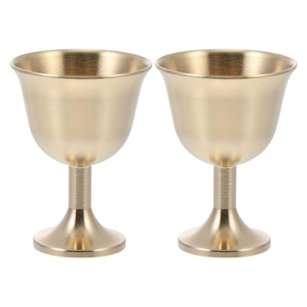 2 stk. Holdbare Vinglass Kobber Drikkekopp Bar Champagnebeger Barutstyr