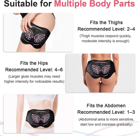 Buttocks Trainer for Women - Hip and Glute Stimulator - Black
