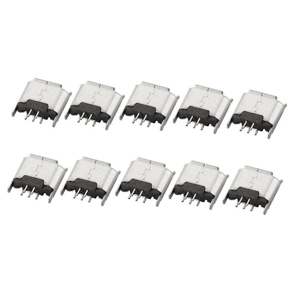 10 st Micro USB Typ B 180 Grader DIP 5-stifts Honkontakt för PCB-lödning
