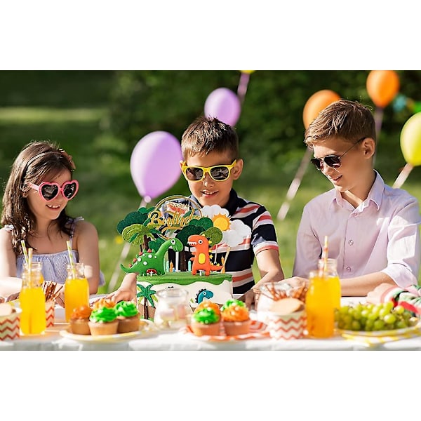 Dinosaurukset Kakkukoristeet Kupikakku Topper Dinosaurukset Kakkukoristeet Lapsille Syntymäpäivä Baby Shower Juhlatarvikkeet 13kpl