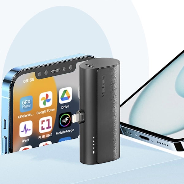 Mini Ulkoinen Latauslaite 5000mAh Liitäntä Lightning Power Delivery 20W