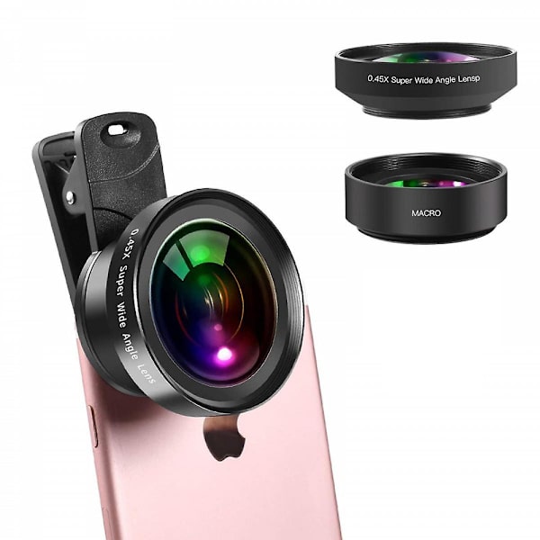 Universal Clip Universal Mobiltelefon Professionel Vidvinkel + Makro To-i-en Mobiltelefonlinse