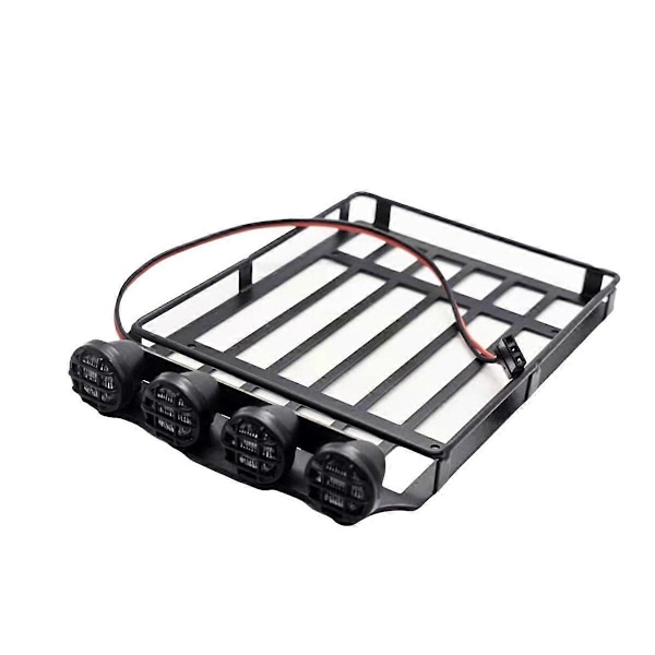 Universal Takräcke Bagagehållare Bilram med LED-lampa för 1/18 C8801 RC Crawler Bildelar R