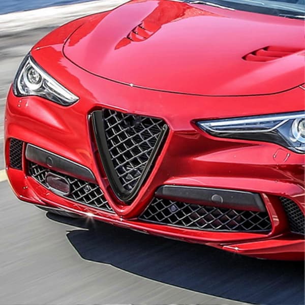 Front Grill Trim Blank Sort Ridsefast Udskiftning til Alfa Romeo Giulia 2017 til 2020