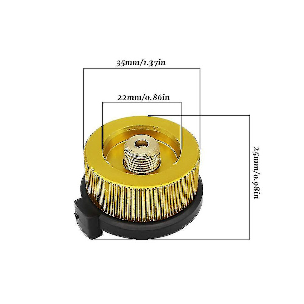 2 stk Camping Gassflaske Adapter Gasskonverteringshode Adapter Dyse Kobling Gasskomfyr Ventil Adapter For Butanbeholder Til Å Skru På
