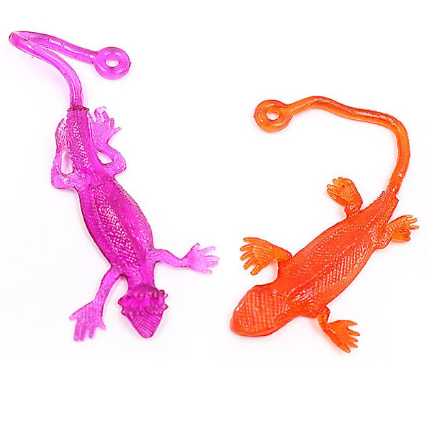 10 stj Stretchy Sticky Lizards Leksaker Stretchy Rubbery Sticky Lizards Stretchy Sticky Leksaker