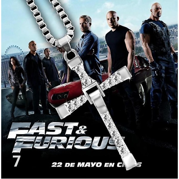 Fast and Furious 6 7 Dominic Toretto Gotisk Hul Kors Halskjede
