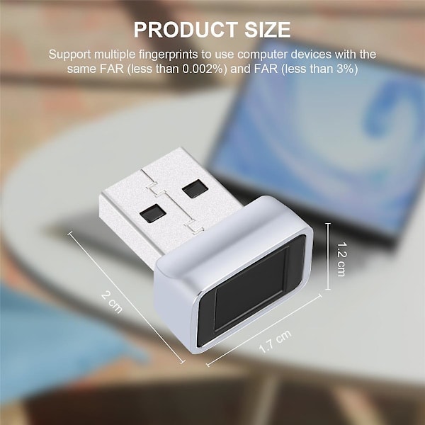 Usb-fingeravtrycksläsare för Windows säkerhetsnyckel Biometrisk fingeravtrycksskanner Sensormodul för Ins