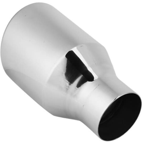 Jeffergarden Universal Steel Exhaust Pipe Tip, Single Layer Crimp 63-102mm, Beveled Tail, Car Modification