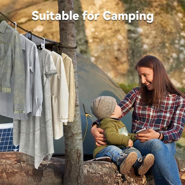 3-pak foldbare bøjler - Aluminium - til rejser/krydstogter/camping - Sort