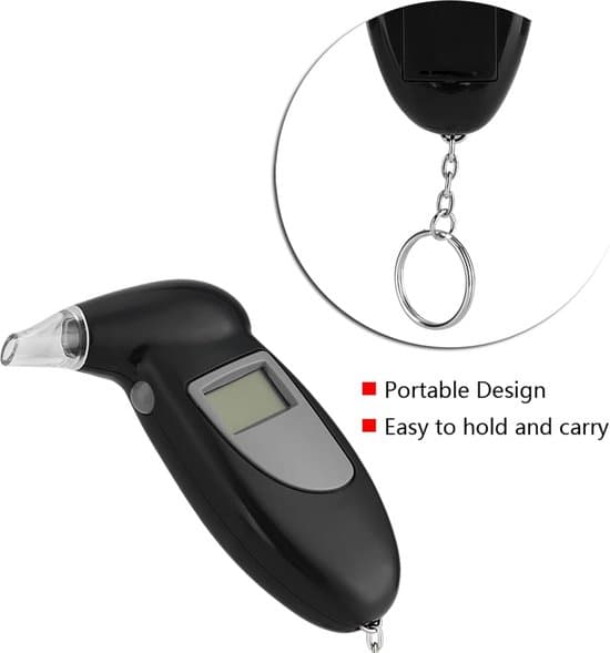 Digital Alcohol Tester with LCD Screen and 5 Mouthpieces