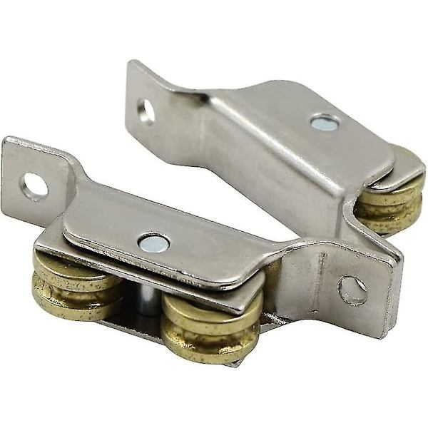 Skyvedørsruller To Hjul - Jern Ruller, Fast Spor Port Rulle Støtte U-spor Hjul, Rullende For Spor Skyvedør Glass Rulle 2stk