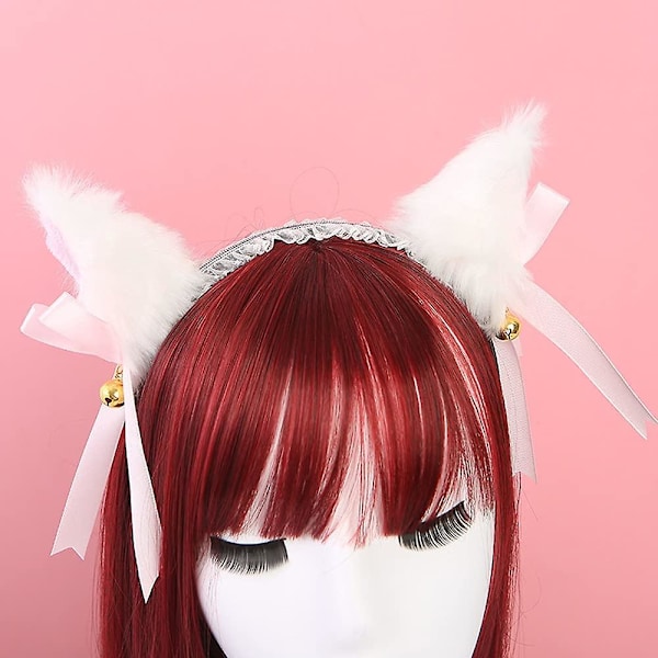 Katteøre Hårbøjle Med Klokker Cosplay Katteøre Hårbånd Jern Katteøre Hovedbeklædning Bruges Til Kvinder Piger Daglig Dekoration Og Fest 2 Stykker