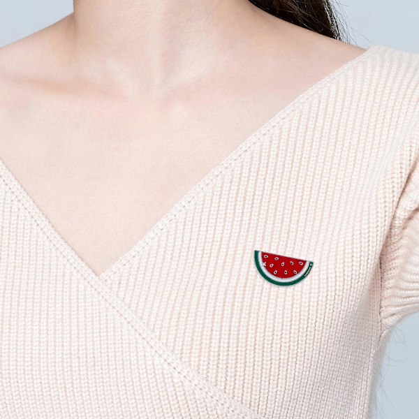 2 st Legering Vattenmelon Broscher Frukt Broscher Slagstift Kvinnor Kappa Nål Kläddekoration 2025:e
