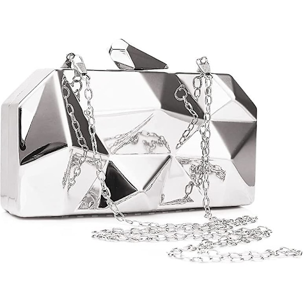 Dam Vintage Plånbok Cocktail Bröllop Kvällsplånbok Silver