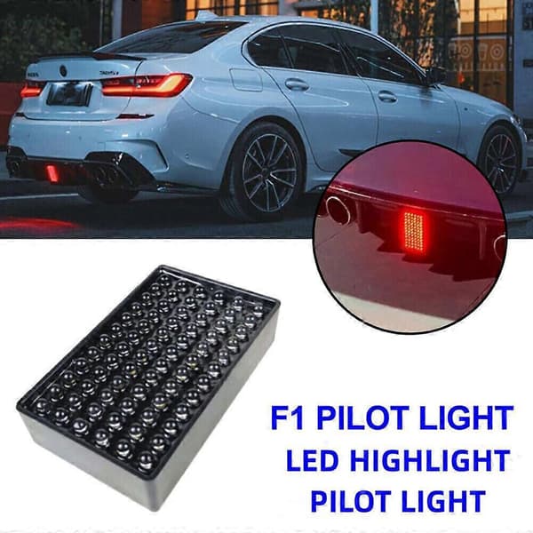 12V F1 Stil 72 LED Bakbremselys Strobe Blinkende Baklys Universal UK