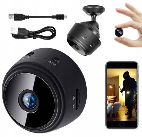 MINI SPIONKAMERA FULL HD IR WIFI-DETEKSJON