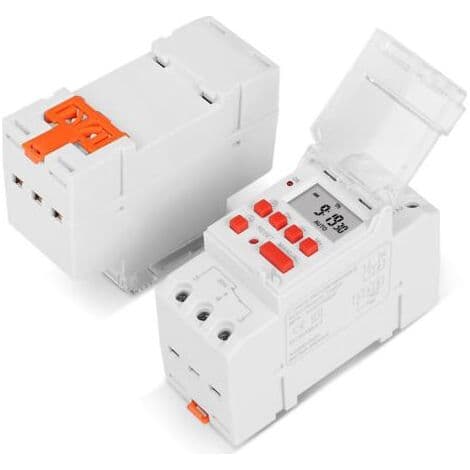 Elektrisk vandvarmer-timer, tidsafbryder, 30A digital timer-afbryder med 1-sekunds LCD-display, 220V digital timer-relæ