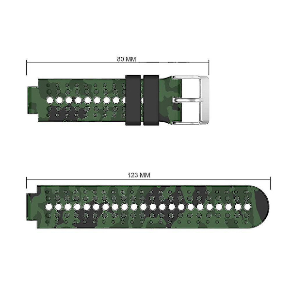 Mjukt silikonklockarmband, kompatibelt med Garmin Forerunner 220/230/235/620/630/735