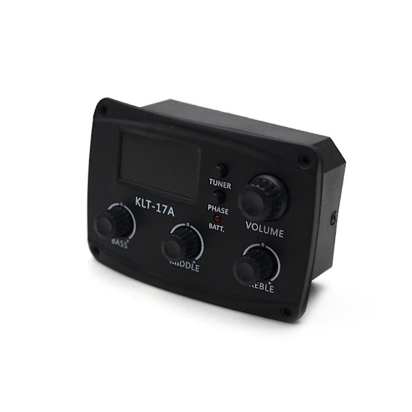 -17a Akustisk Gitarr EQ Förförstärkare, med Digital Procedding Tuner 3-bands EQ Equalizer med Tuner Gitarr