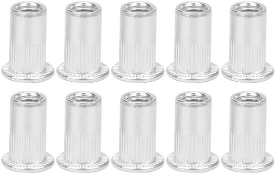 100 blindnitmuttrar för aluminium M5-insatser - blindmuttrar - gängade muttrar