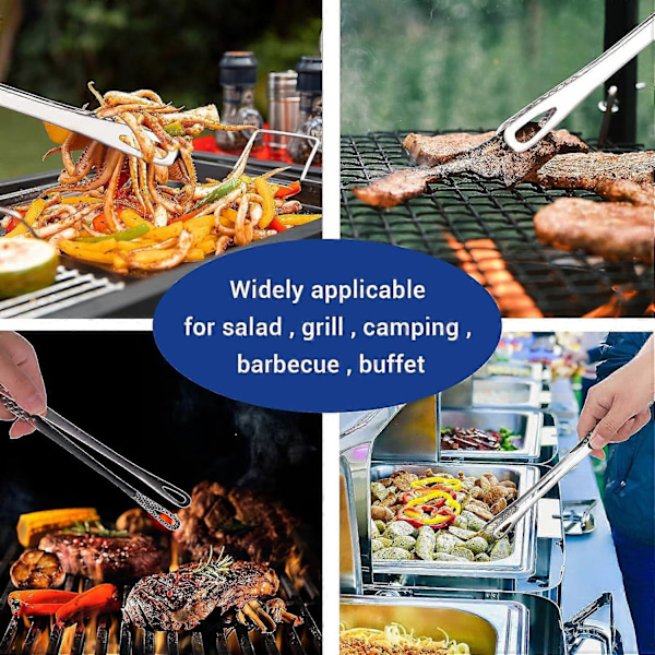 Sett med 2 Kjøkkentang Kjøttang Rustfritt Stål Matlagingstang og Grilltang Grilltang Rustsikker Kjøttang 2025th