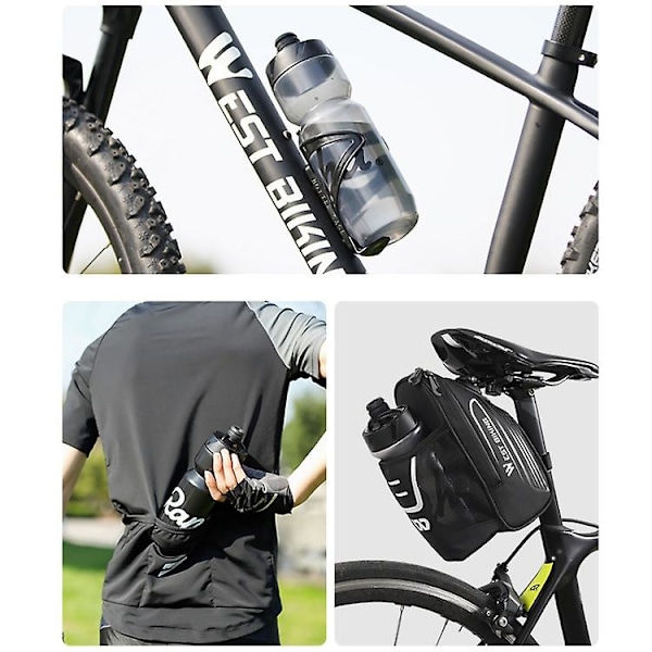 Rapha Cykelflaska, läckagesäker och dammtät, fitness, cykling, vattenflaska, färg: Grön 610 ml