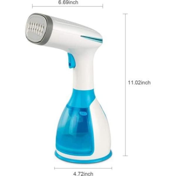 Bærbar klesdamper, 1500 W, 280 ml, rask oppvarming, blå