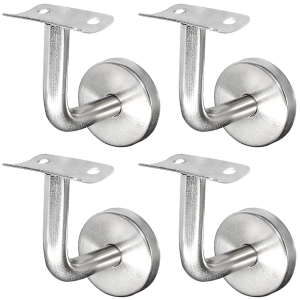 304 Rostfritt Stål Ledstångsfäste För Trappräcke Väggfäste Trä Ledstång Silver (4 Stycken)