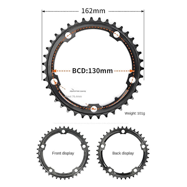 39T-130BCD Cykelvevparti 53 50 39 34T Växel Universal Cykel BCD130 110 Skivreparationsdelar