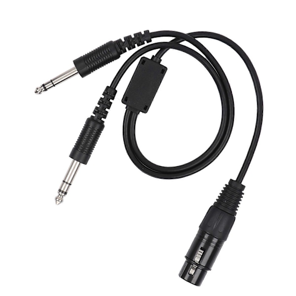 For Airbus XLR til GA Dobbel Plugg 5 Pin Headset Adapter Kabel Aviation Hodetelefonkabel
