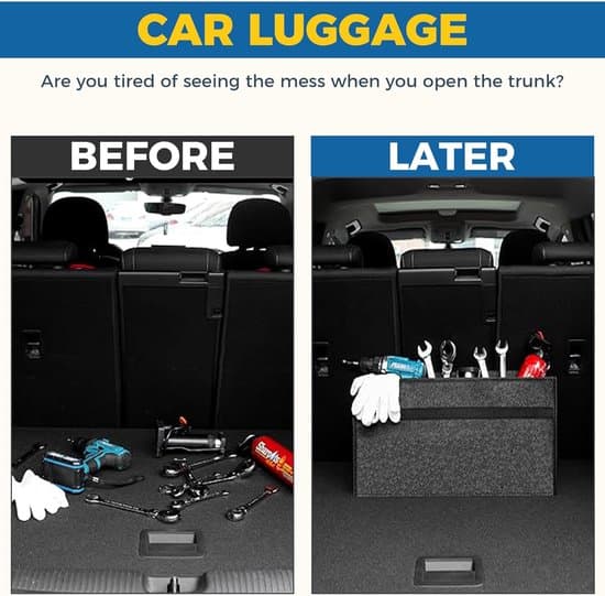 Portable Multifunctional Car Trunk Organizer and Cleaning Storage Box