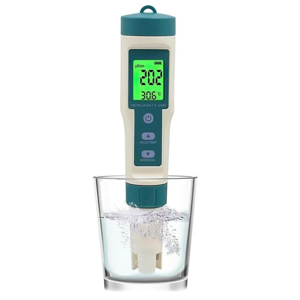 Elektronisk pH-måler - 8 i 1 - pH/TDS/EC/ORP - Temperatur og salinitet