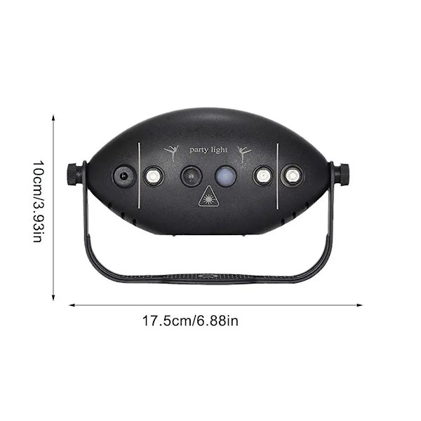 Scene Party Lys Dj Disco Laser Lys Projektor USB Lampe Bryllup Hjem Jul UV Dekor Scene Ferie