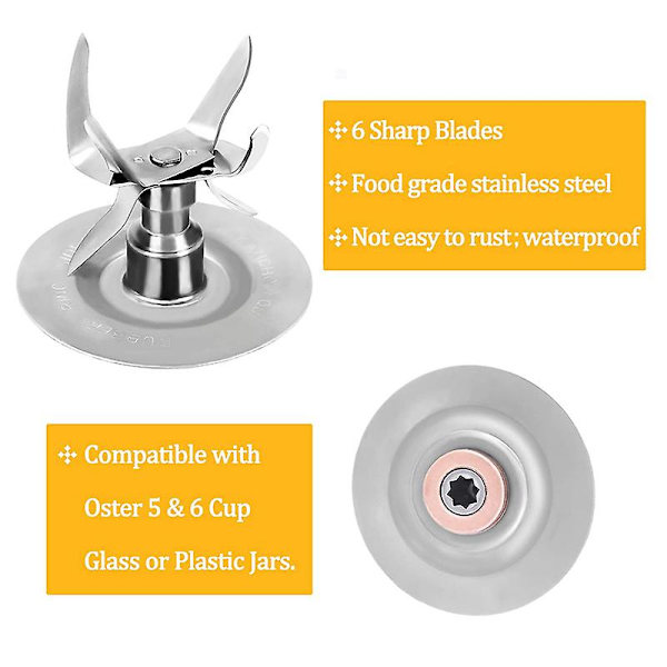 Ersättningsdelar med Blender Isblad, Bottenlock Gummi Tätnings O-Ring Packningar Kopplingsstift S
