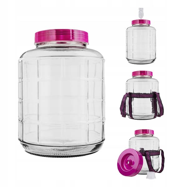 Glass Jar 8L Multifunctional Demijohn for Wine, Liqueurs, Cucumbers, Cabbage