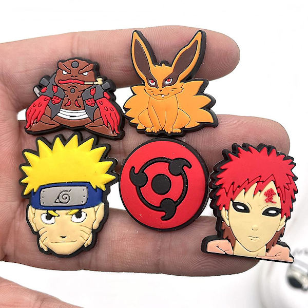 20 kpl Anime Naruto -teemaisia Crocs-kenkien riipuksia DIY-kengille, sandaaleille ja koristeluun, kenkävarusteiden sarja, lahjat