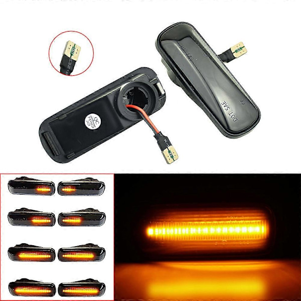 2 st Dynamiska LED Sidomarkeringsljus bil lampor Blinkers Indikator Tillbehör För Honda Civic EK 2/3/4dr Ballade CRV Prelude 95-99