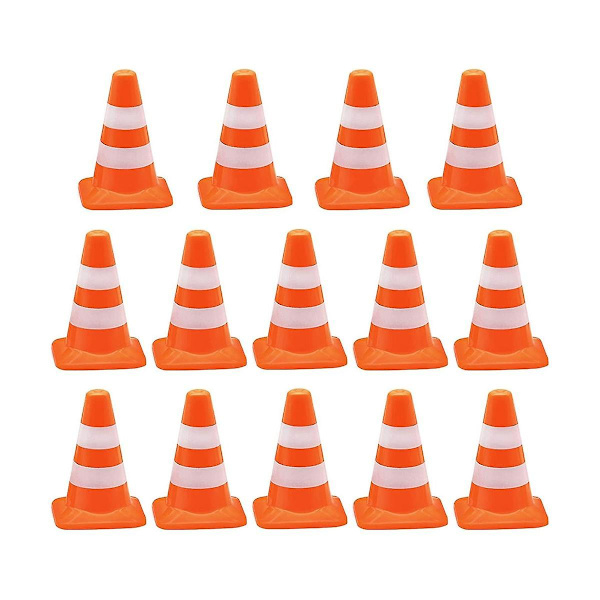 14 Stk Mini Trekantkjegle, Mini Simulering Sikkerhetskjegle Veiparkeringsskilt Veisperring, Små Skilt