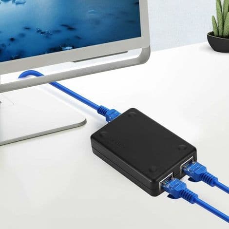 2-ports RJ45 netværksswitch Netværksswitch Computer Intranet Ethernet-adapter Netværkssplitter