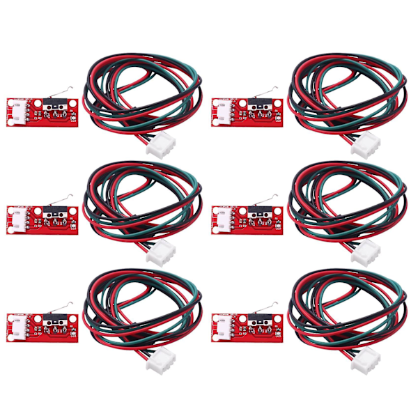 6st Mekanisk Ändstopp Gränslägesbrytare Tryckbrytarmodul För 3D-skrivare Prusa Mendel Reprap Cnc 2560 1280 Ramps 1.4 Lkb01