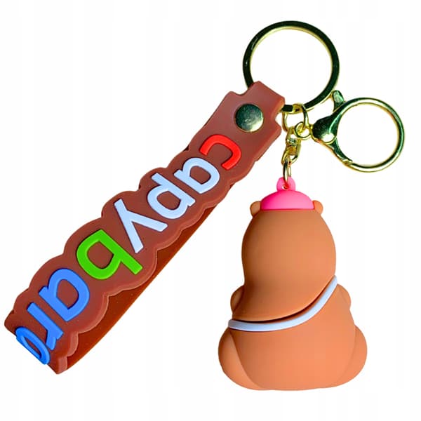 Capybara Tourist Camera Car Hanger Keychain