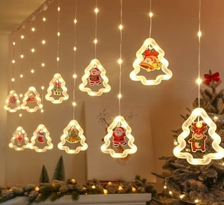 LED-juletregardin med bilde 3m 10 USB-lys