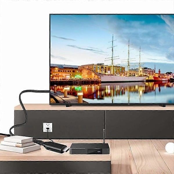 SCART - HDMI -muunnin, HDMI SCART -kaapeli, SCART - HDMI -sovitin, SCART - HDMI -muunnin SCART-tulokaapelilla ja HDMI-lähtöportilla, monitori-TV-projektorille