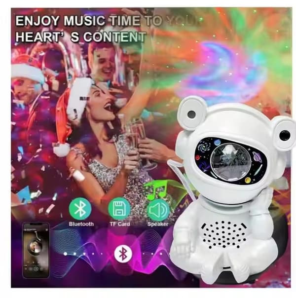Astronaut Star Projector Night Light with Speaker and Remote Control for Children