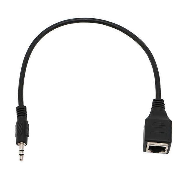 3,5 mm Han Jack TRS Lydkabel Til RJ45 Stik Ethernet Adapter Ledning 1 stk