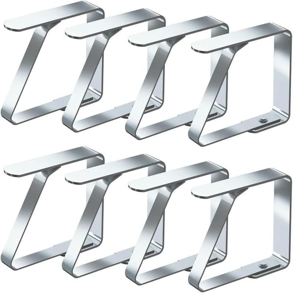 Tablecloth Clips 8-Pack Stainless Steel Tablecloth Holders, for Tables 1-3 cm Thick (Small x 8-Pack)